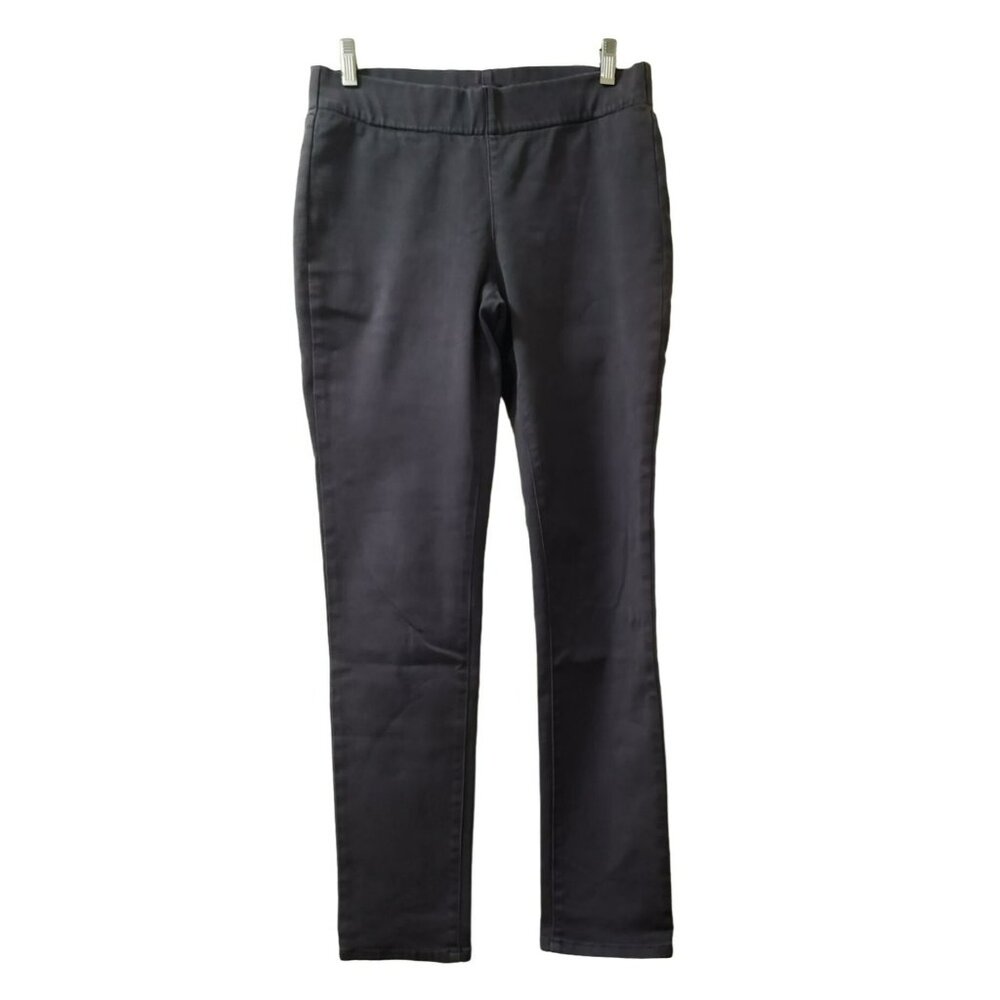 NYDJ Pull On Legging, Sz 4, skinny leg, back pocket, dark gray, pull on jeans